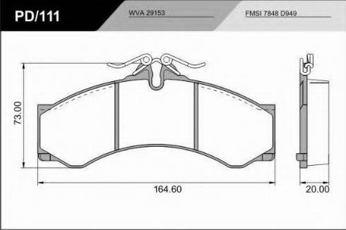 FRAS-LE PD/111_CV Advanced - Тормозные колодки, дисковые, комплект autospares.lv