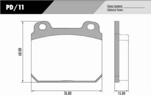 FRAS-LE PD/11 - Тормозные колодки, дисковые, комплект autospares.lv