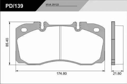 FRAS-LE PD/139_CV Advanced - Тормозные колодки, дисковые, комплект autospares.lv