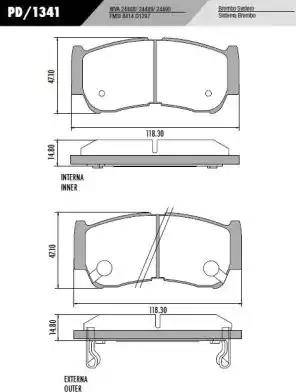 FRAS-LE PD1341 - Тормозные колодки, дисковые, комплект autospares.lv