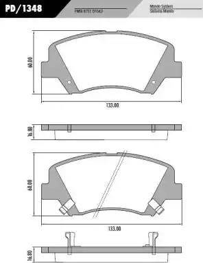 FRAS-LE PD/1348 - Тормозные колодки, дисковые, комплект autospares.lv