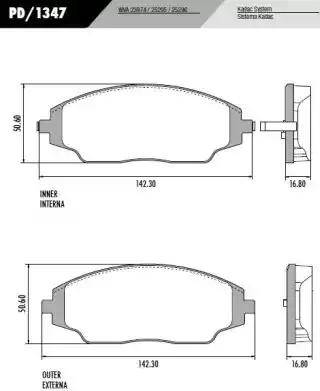 FRAS-LE PD/1347 - Тормозные колодки, дисковые, комплект autospares.lv