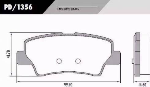 FRAS-LE PD/1356 - Тормозные колодки, дисковые, комплект autospares.lv