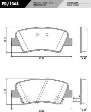 FRAS-LE PD/1368 - Тормозные колодки, дисковые, комплект autospares.lv