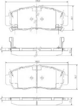 FRAS-LE PD1388 - Тормозные колодки, дисковые, комплект autospares.lv