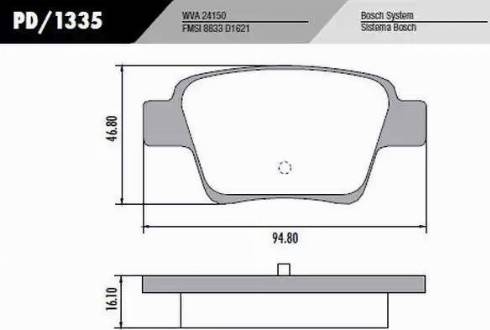 FRAS-LE PD/1335 - Тормозные колодки, дисковые, комплект autospares.lv