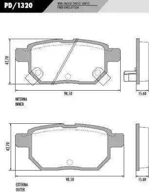 FRAS-LE PD/1320 - Тормозные колодки, дисковые, комплект autospares.lv