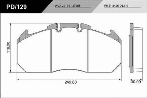 FRAS-LE PD/129-K09_CV Advanced - Тормозные колодки, дисковые, комплект autospares.lv