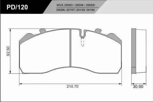 FRAS-LE PD/120-K20_HD PRO - Тормозные колодки, дисковые, комплект autospares.lv