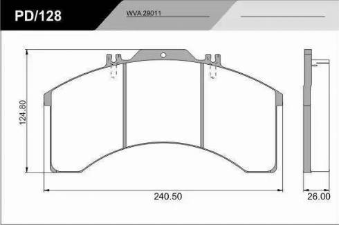 FRAS-LE PD/128-K05_CV Advanced - Тормозные колодки, дисковые, комплект autospares.lv