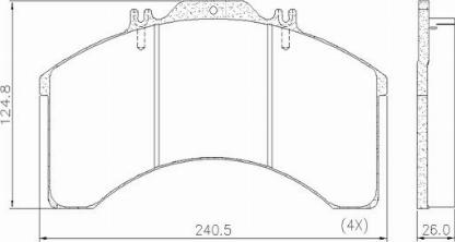 FRAS-LE PD/128-K005 _ CV Advan - Тормозные колодки, дисковые, комплект autospares.lv