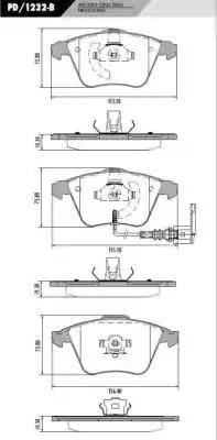 FRAS-LE PD/1232-B - Тормозные колодки, дисковые, комплект autospares.lv