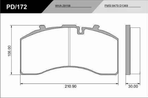 FRAS-LE PD/172_CV Advanced - Тормозные колодки, дисковые, комплект autospares.lv