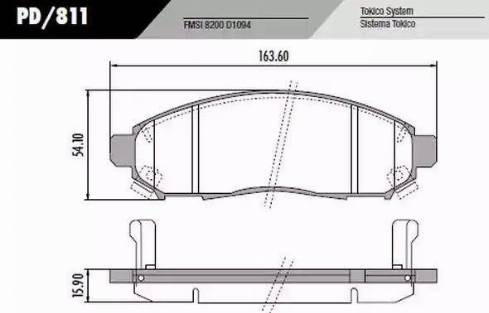 FRAS-LE PD/811 - Тормозные колодки, дисковые, комплект autospares.lv