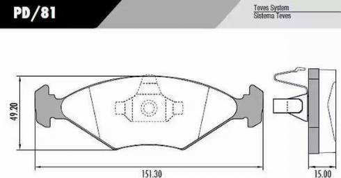 FRAS-LE PD/81 - Тормозные колодки, дисковые, комплект autospares.lv