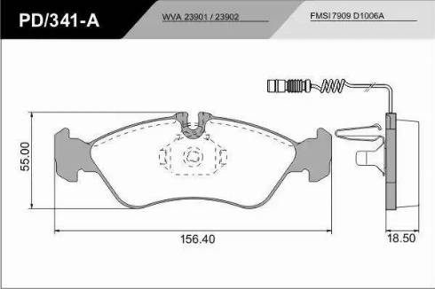 FRAS-LE PD/341-A_CV Advanced - Тормозные колодки, дисковые, комплект autospares.lv