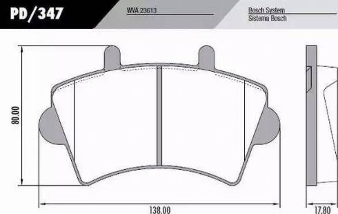 FRAS-LE PD/347 - Тормозные колодки, дисковые, комплект autospares.lv