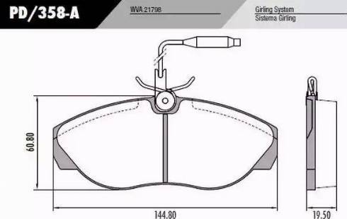 FRAS-LE PD/358-A - Тормозные колодки, дисковые, комплект autospares.lv