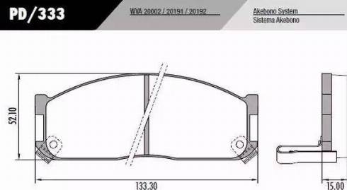 FRAS-LE PD333 - Тормозные колодки, дисковые, комплект autospares.lv