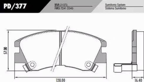 FRAS-LE PD377 - Тормозные колодки, дисковые, комплект autospares.lv