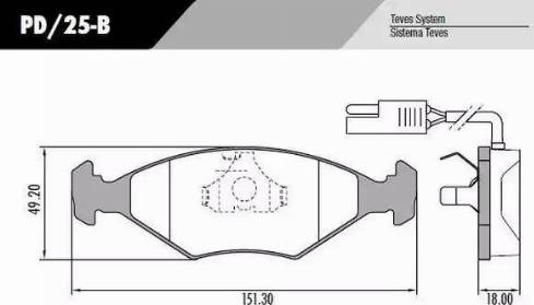 FRAS-LE PD/25-B - Тормозные колодки, дисковые, комплект autospares.lv