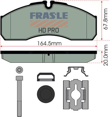 FRAS-LE PD/208-K026-HD - Тормозные колодки, дисковые, комплект autospares.lv