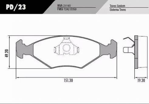 FRAS-LE PD/23 - Тормозные колодки, дисковые, комплект autospares.lv