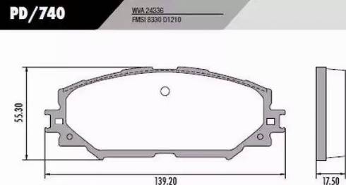 FRAS-LE PD/740 - Тормозные колодки, дисковые, комплект autospares.lv