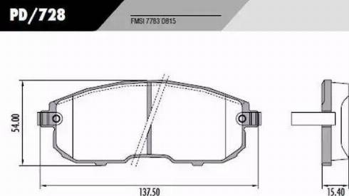 FRAS-LE PD/728 - Тормозные колодки, дисковые, комплект autospares.lv