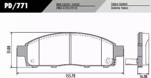 FRAS-LE PD771 - Тормозные колодки, дисковые, комплект autospares.lv