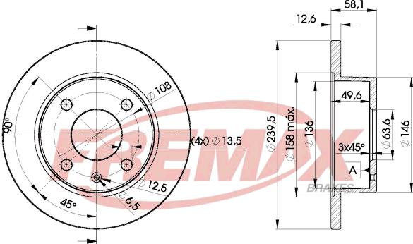 FREMAX BD-9972 - Тормозной диск autospares.lv