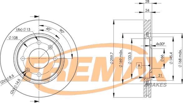 FREMAX BD-9406 - Тормозной диск autospares.lv