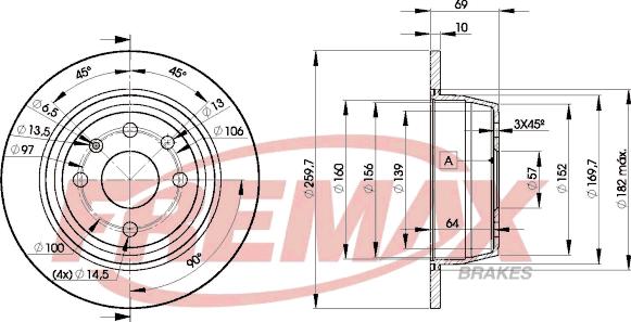 FREMAX BD-9041 - Тормозной диск autospares.lv