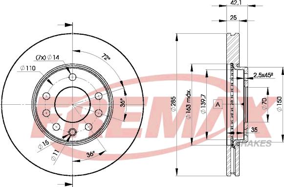 FREMAX BD-9003 - Тормозной диск autospares.lv