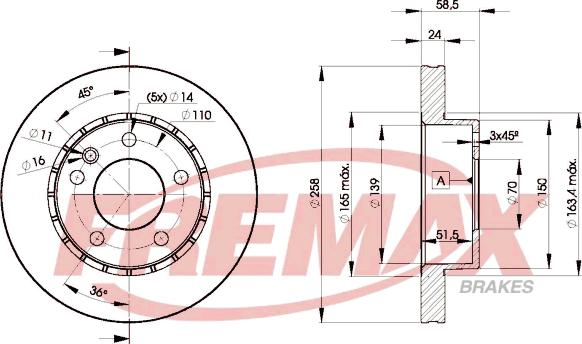 FREMAX BD-9039 - Тормозной диск autospares.lv