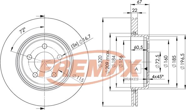 FREMAX BD-9199 - Тормозной диск autospares.lv
