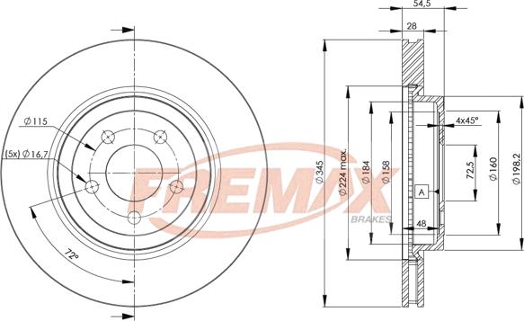 FREMAX BD-9197 - Тормозной диск autospares.lv