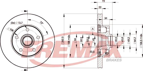 FREMAX BD-9156 - Тормозной диск autospares.lv