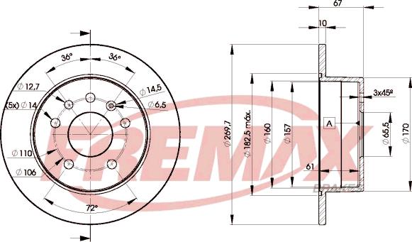 FREMAX BD-9101 - Тормозной диск autospares.lv