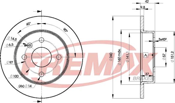 FREMAX BD-9108 - Тормозной диск autospares.lv