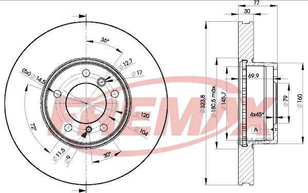 FREMAX BD-9895 - Тормозной диск autospares.lv