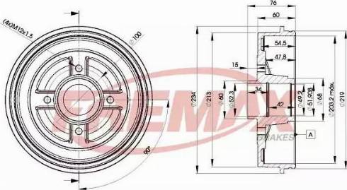 FREMAX BD-9322 - Тормозной барабан autospares.lv