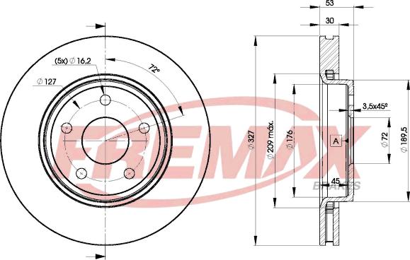 FREMAX BD-9269 - Тормозной диск autospares.lv