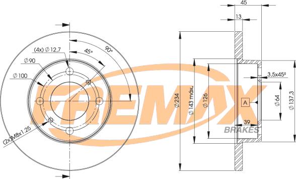 FREMAX BD-9280 - Тормозной диск autospares.lv