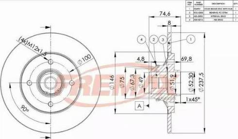 FREMAX BD-4901 - Тормозной диск autospares.lv