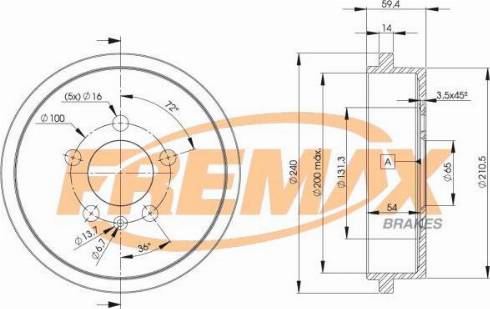 FREMAX BD-4911-KT - Тормозной барабан autospares.lv