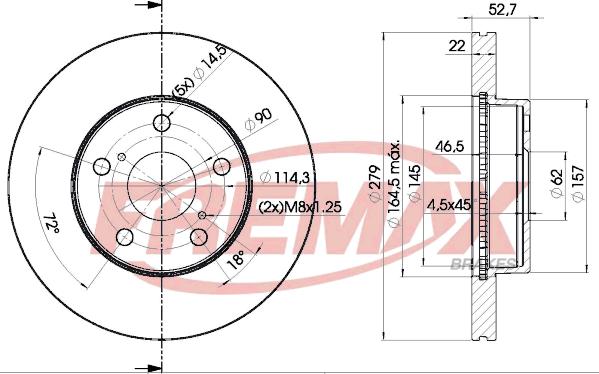 FREMAX BD-4407 - Тормозной диск autospares.lv