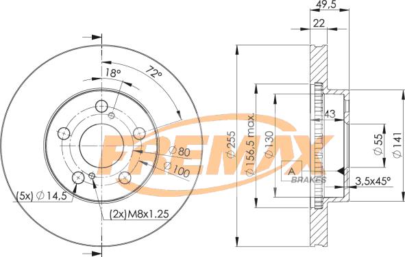 FREMAX BD-4413 - Тормозной диск autospares.lv