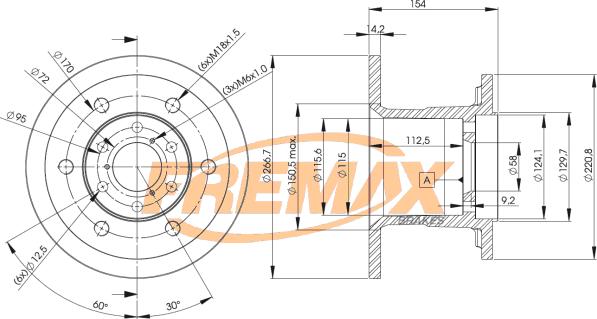 FREMAX BD-4528 - Тормозной диск autospares.lv