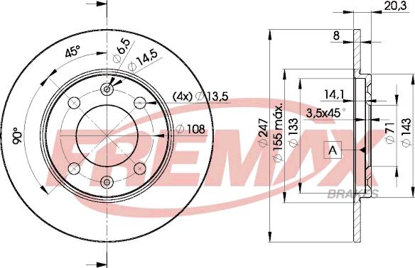 FREMAX BD-4699 - Тормозной диск autospares.lv